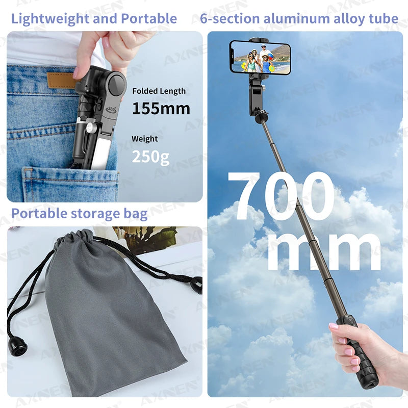 Gimbal Estabilizador Portátil 360° para Celular