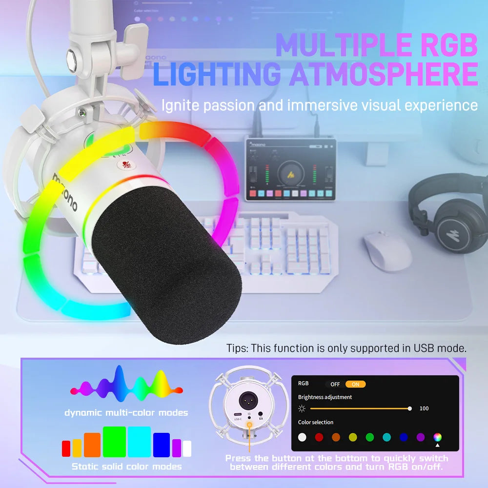 Microfone Gamer MAONO PD200X