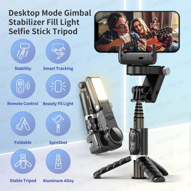 Gimbal Estabilizador Portátil 360° para Celular