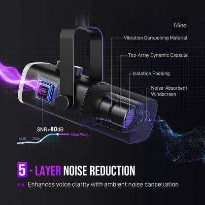 Microfone FIFINE AM8 USB/XLR RGB