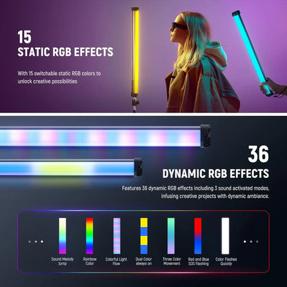 Bastão de luz RGB magnético