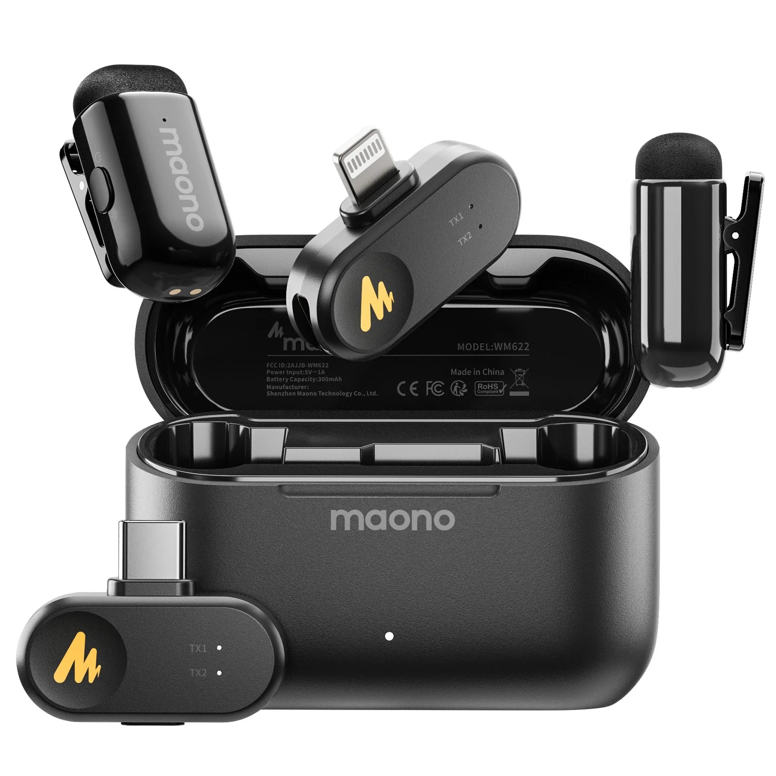 Microfone de lapela sem fio MAONO T1 mini