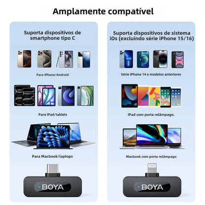 Microfone de Lapela sem fio BOYA