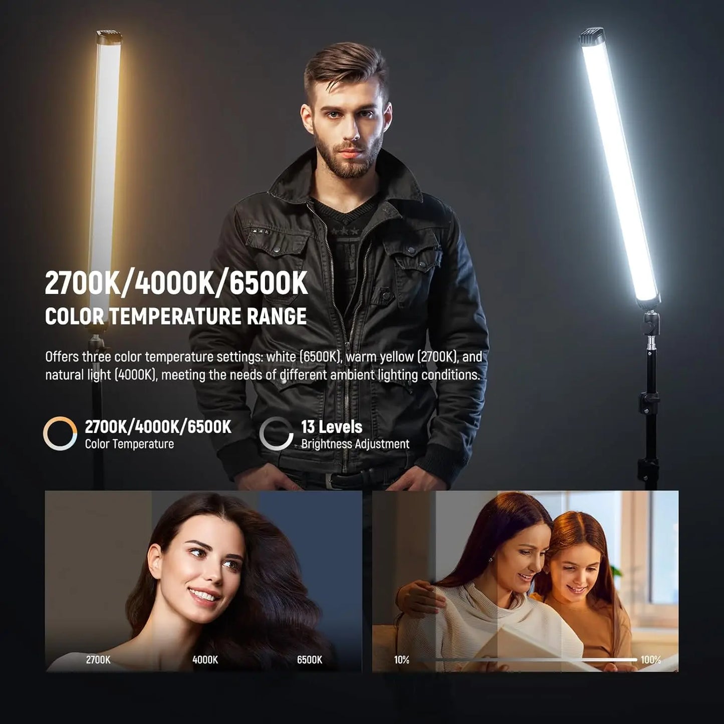 Bastão de luz RGB magnético